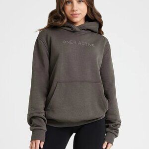 Oner Active Classic Oversized Hoodie in Deep Taupe - Size Medium